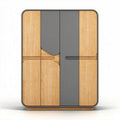 Armoire contemporaine en bois naturel et gris dimensions 60 x 40 x 120cm