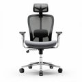 Chaise de bureau ergonomique en mesh noir et gris réglable 50 x 50 x 120cm